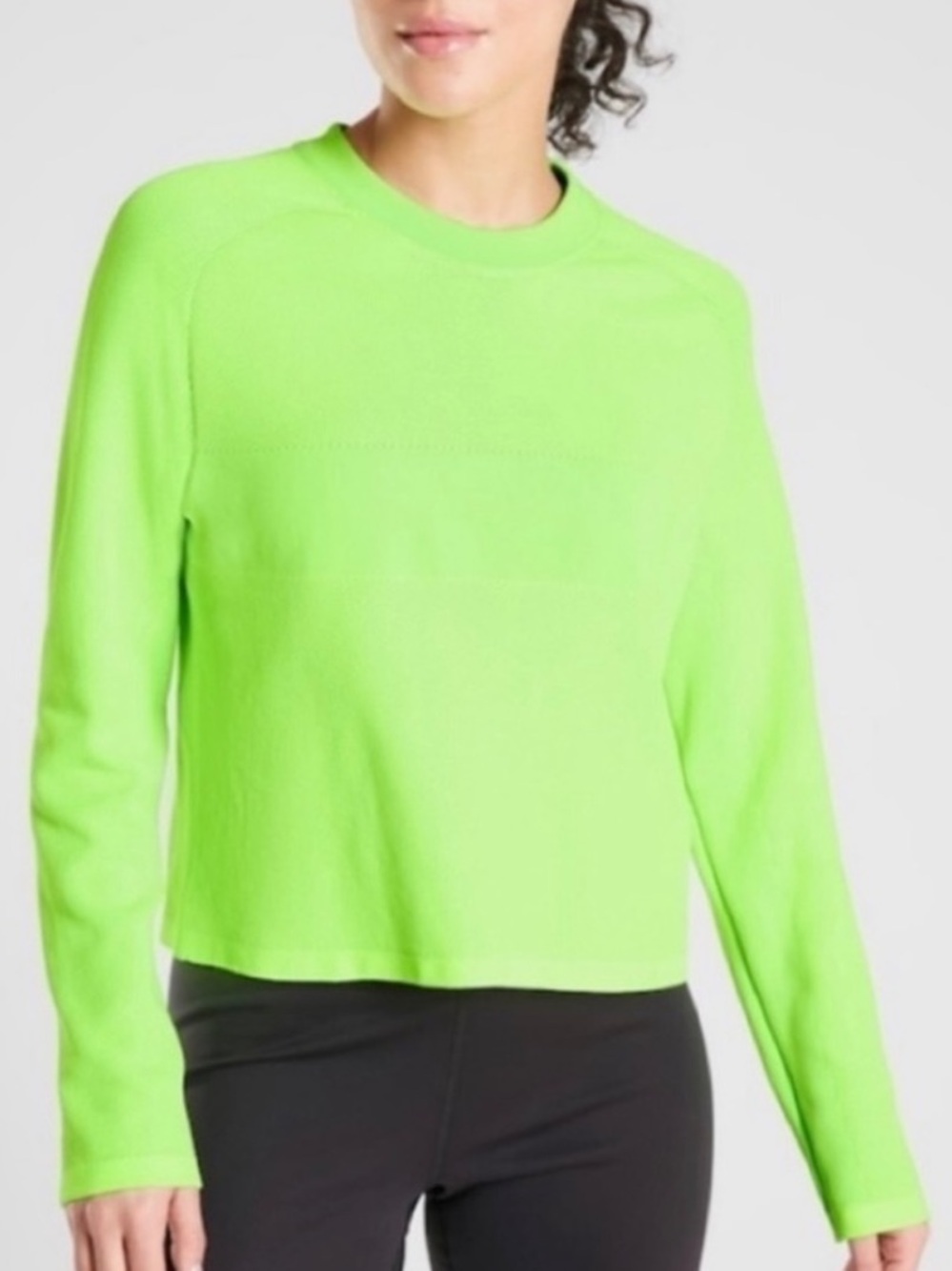 Turbo Seamless Sweatshirt Athletic, Neon Green — S